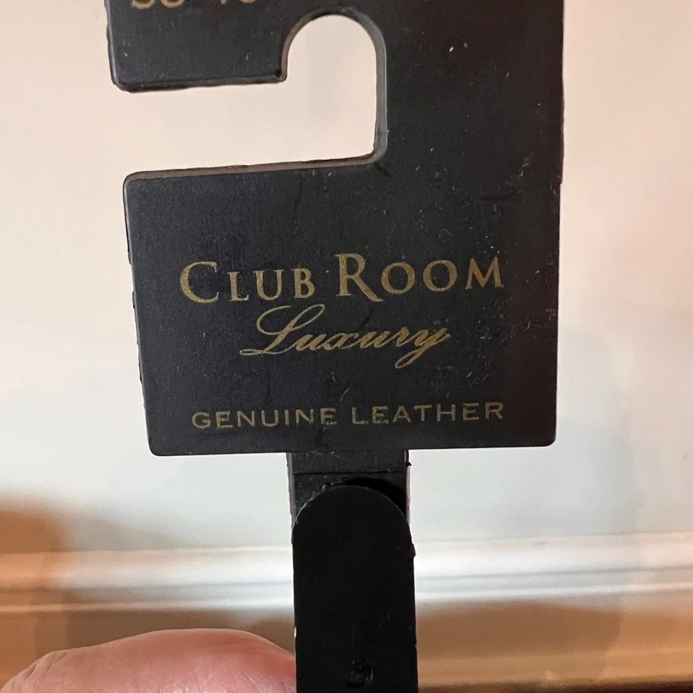 Charter Club Brown Leather Belt with Silver Buckle